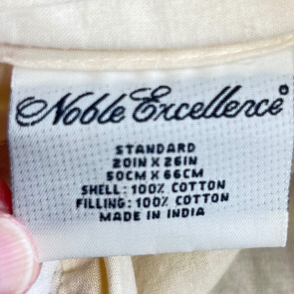 Noble Excellence Jacobean Quilted Floral Pillow Shams Lot King-2 Standard-1 - Picture 7 of 8